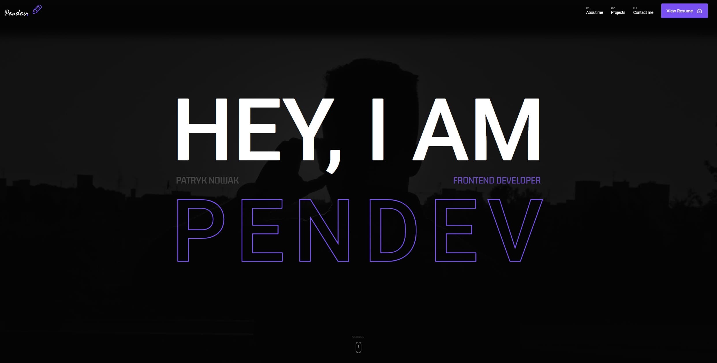 PENDEV - osobiste portfolio frontend developera