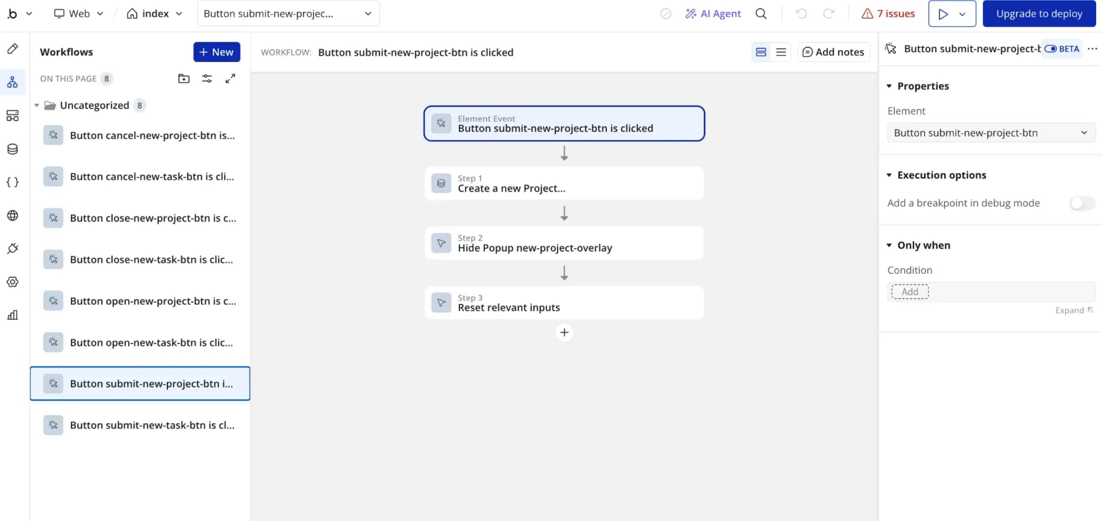 Bubble Workflow Display
